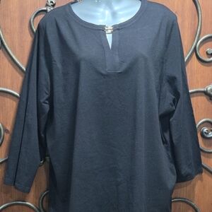 Talbots Black Long Sleeve Top